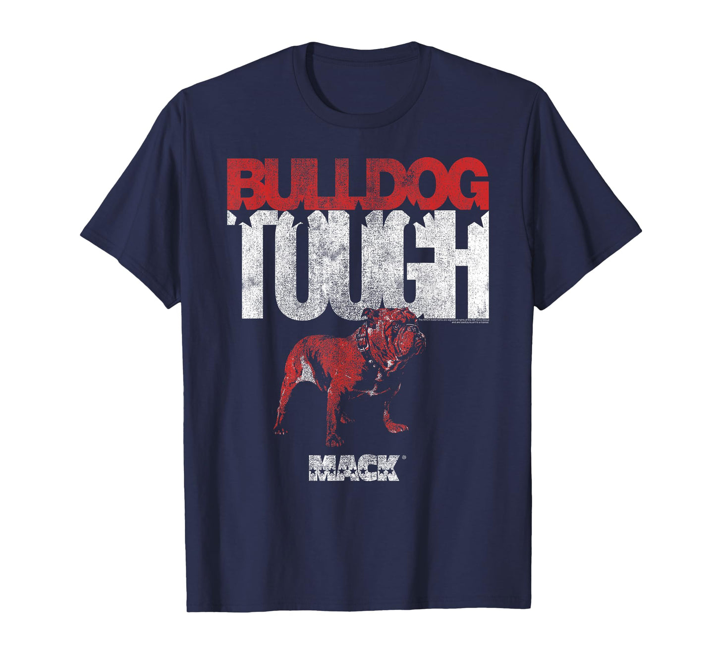 Mack Trucks Bulldog Tough Distressed Logo Trucker T-Shirt