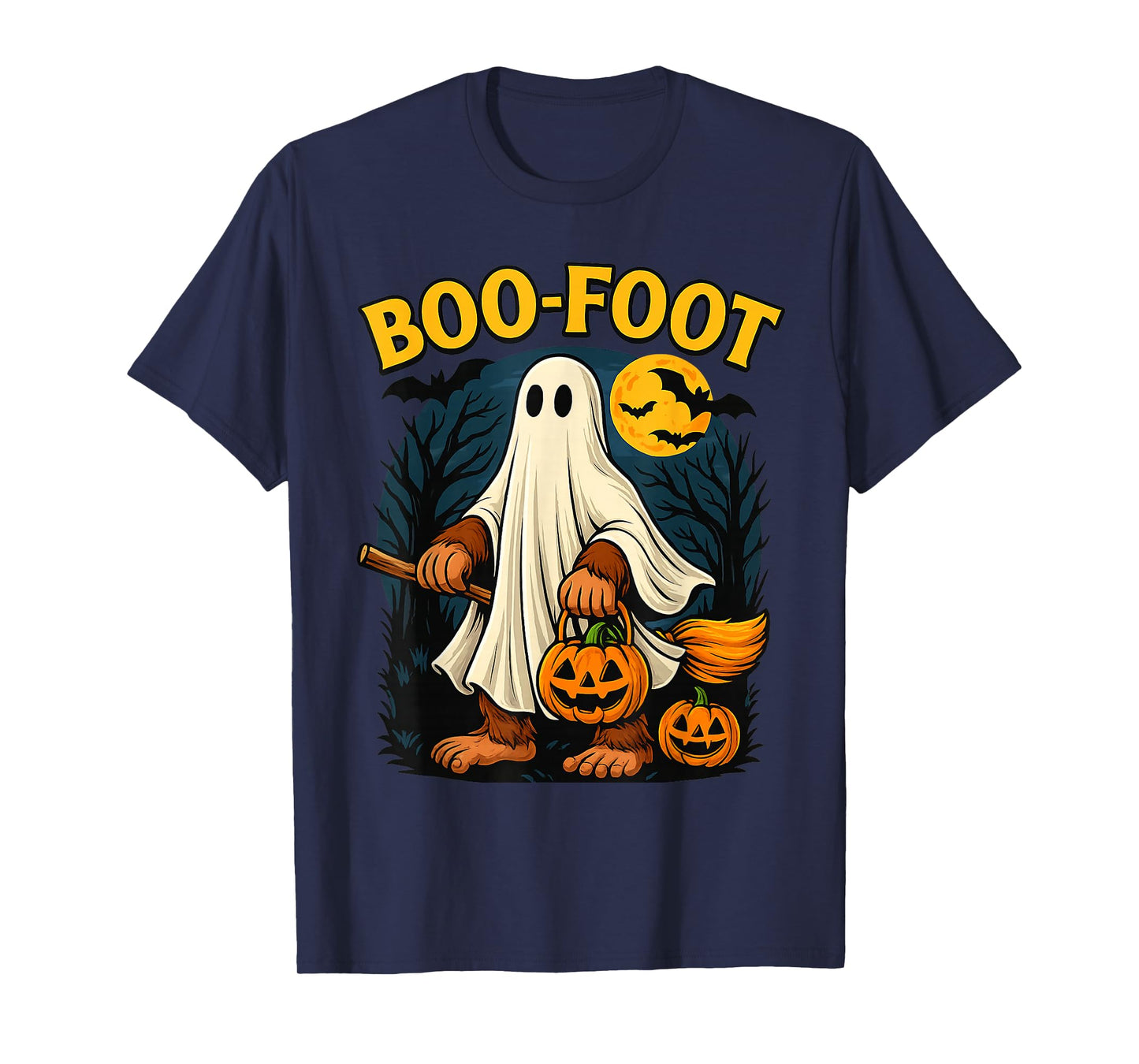 Boo-Foot Funny Bigfoot Ghost Costume Halloween Sasquatch T-Shirt