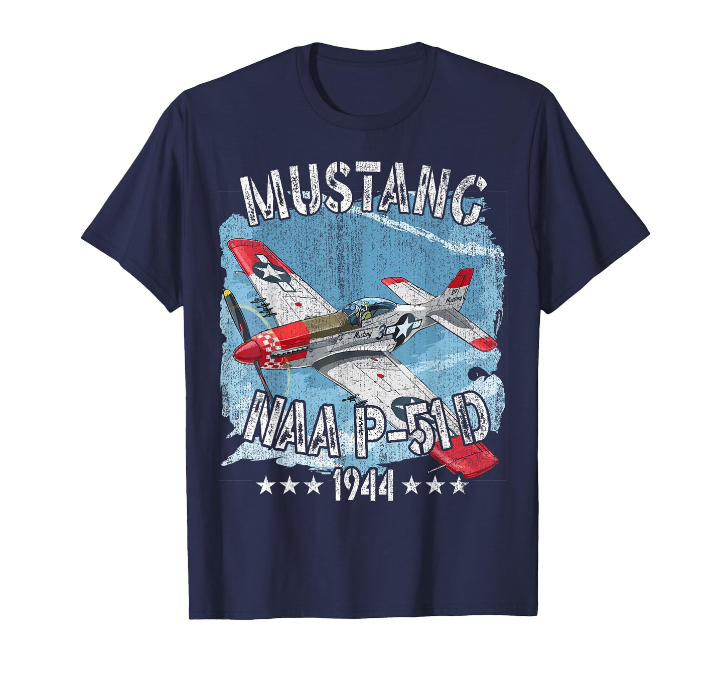 P-51D Mustang Vintage North American P-51D Fighter Warbirds T-Shirt