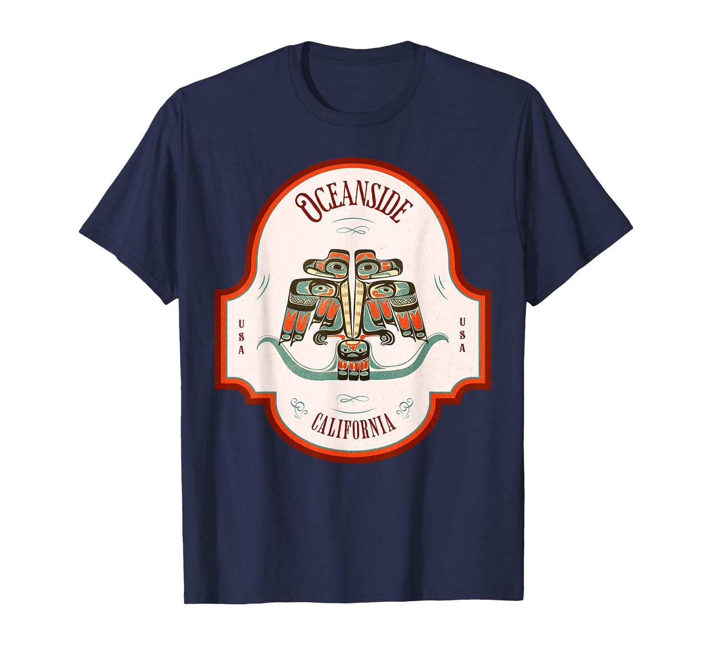 Oceanside CA Thunderbird Totem Pacific Northwest Native T-Shirt