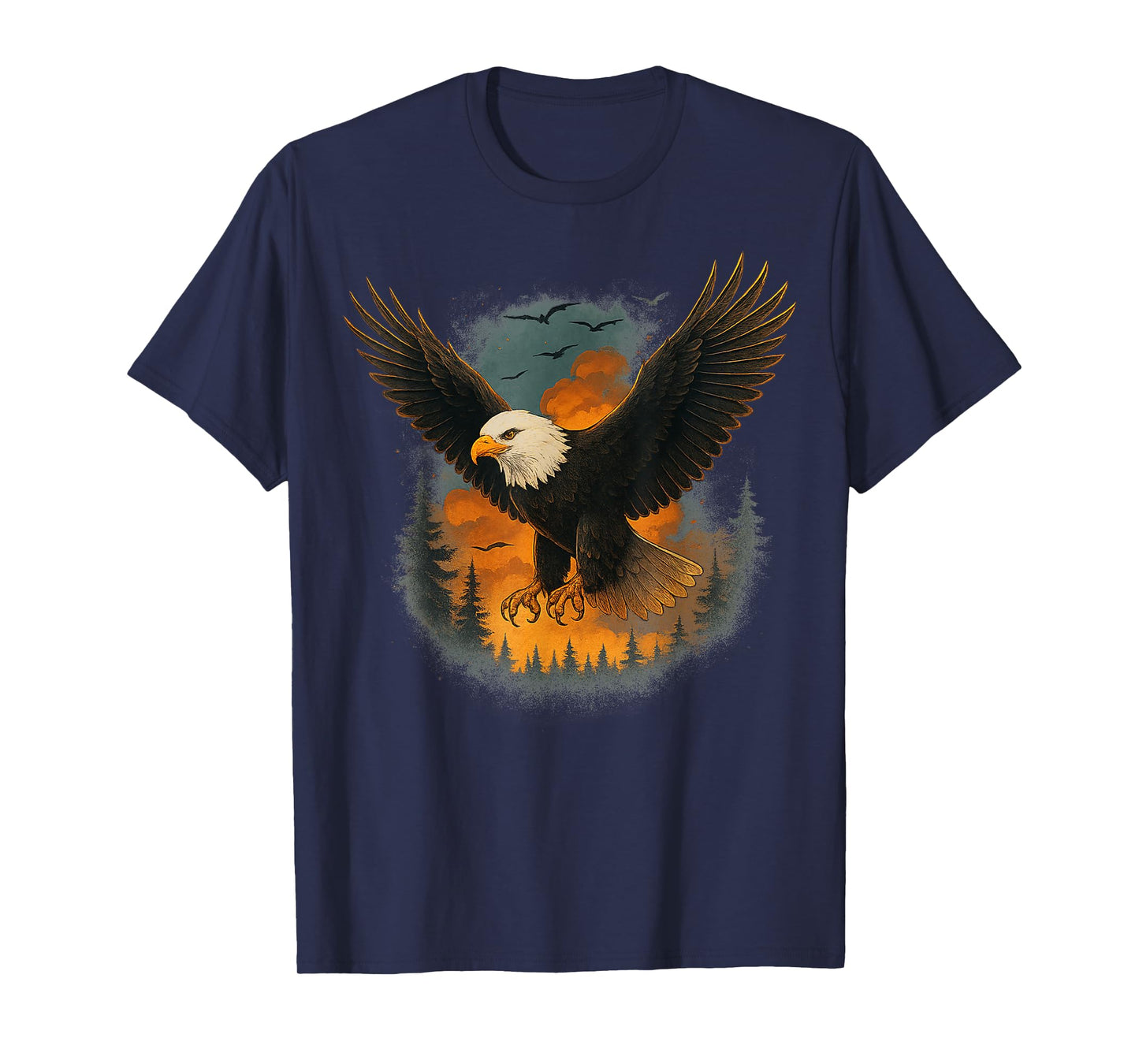 Vintage Eagle Forest Animal Wildlife Gift for Men Women Kids T-Shirt