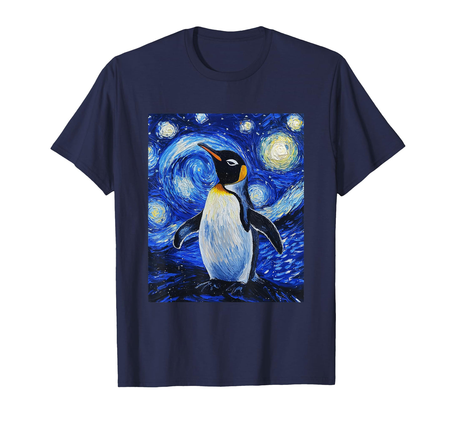 Penguin Bird - Van Gogh Style - Starry Night T-Shirt
