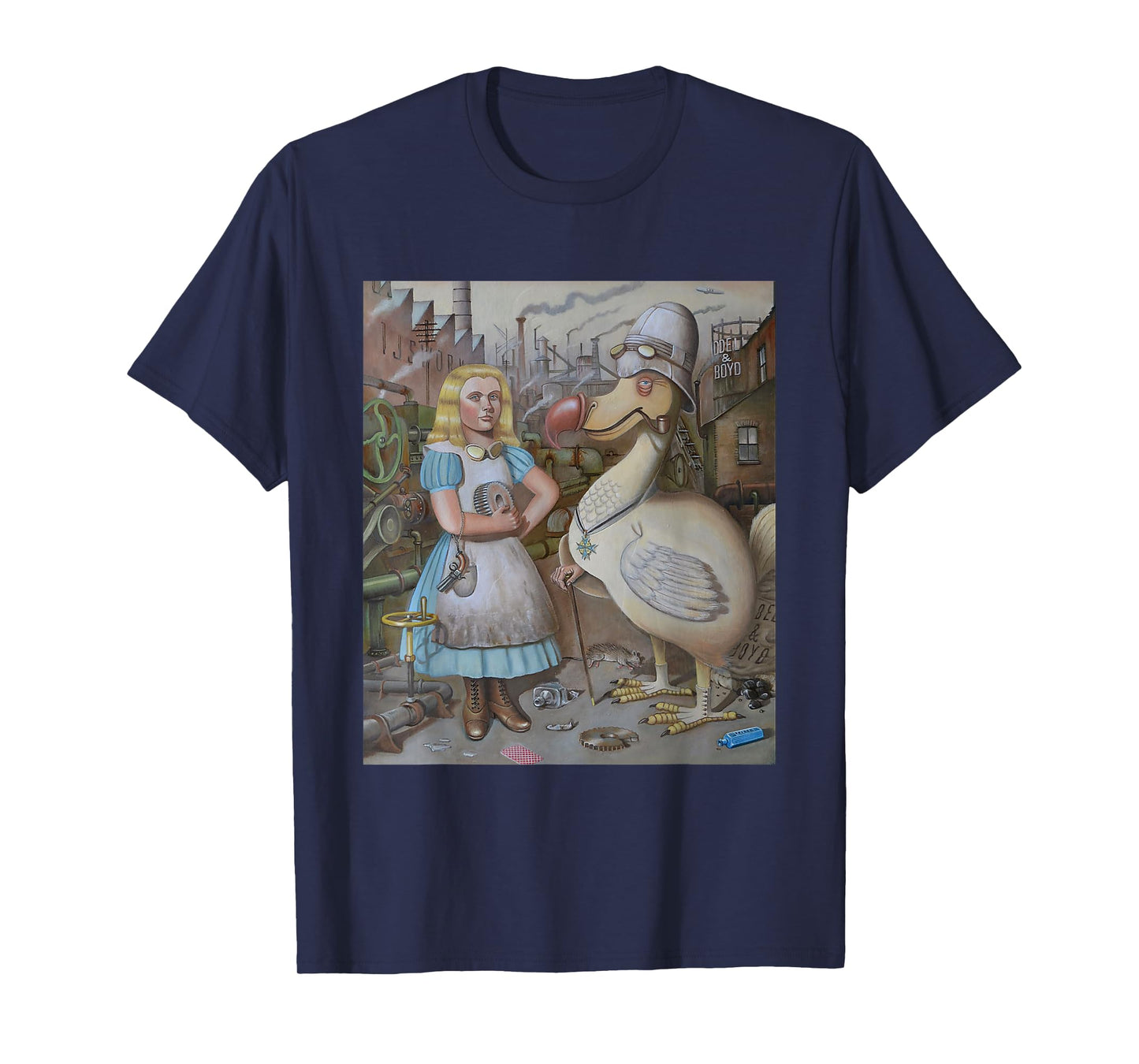 Steampunk Alice and Dodo bird T-Shirt