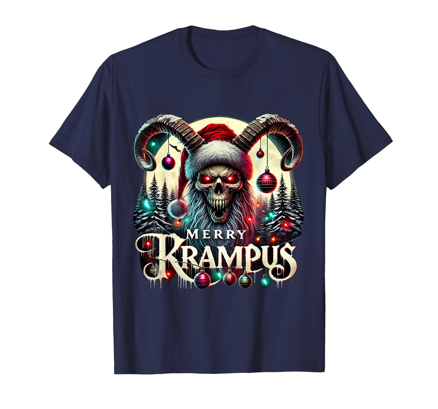 Merry Krampus Christmas Krampus Is Coming To Town Horror T-Shirt