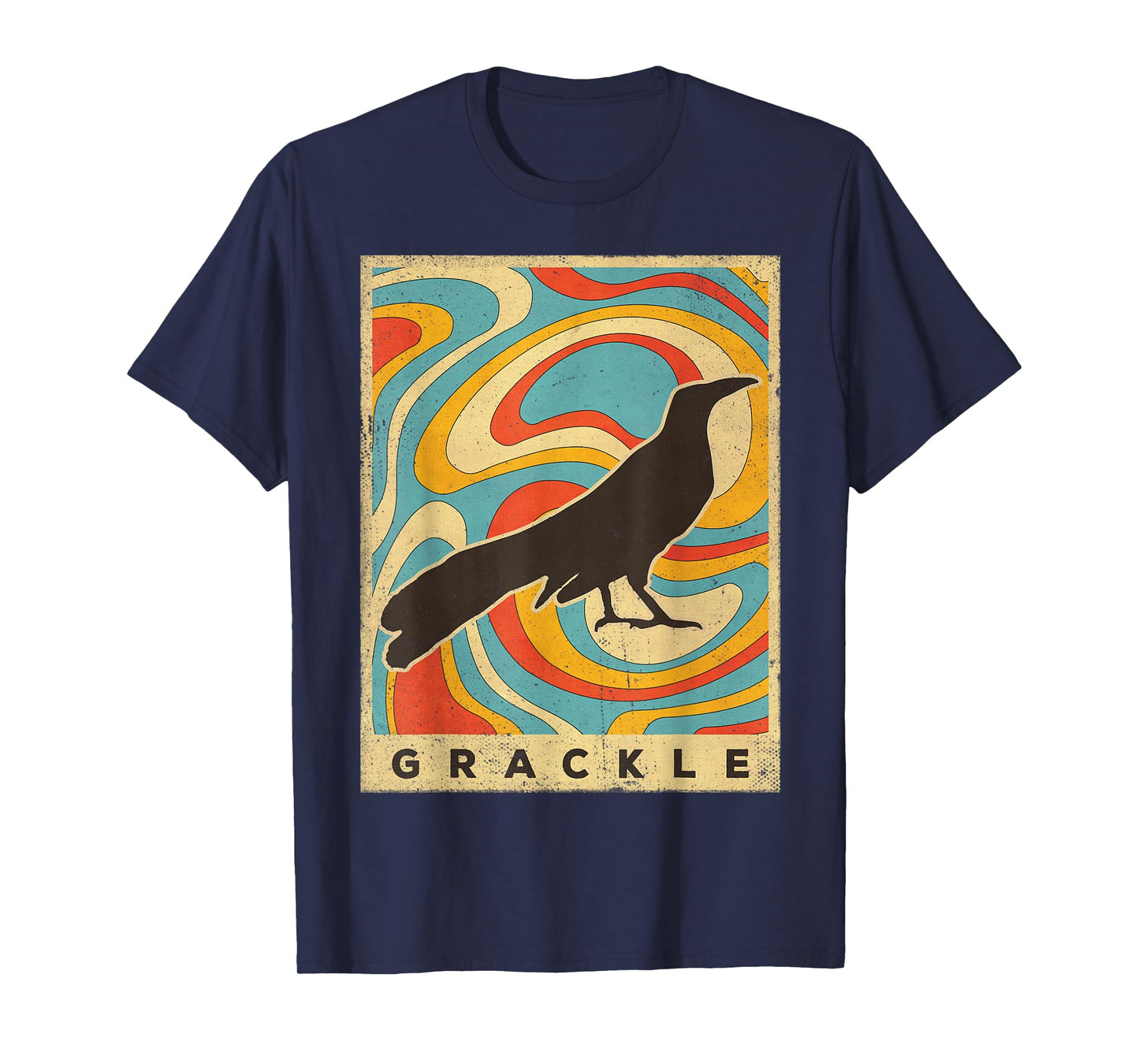 Vintage Grackle Bird Lover Animal Retro Style T-Shirt