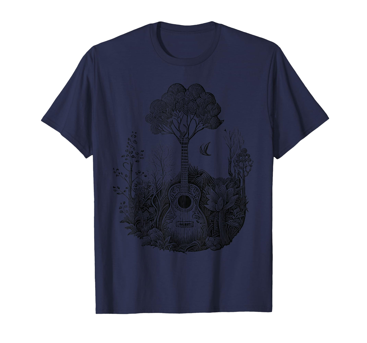 Acoustic Guitar With Plants And Trees Guitarist T-Shirt
