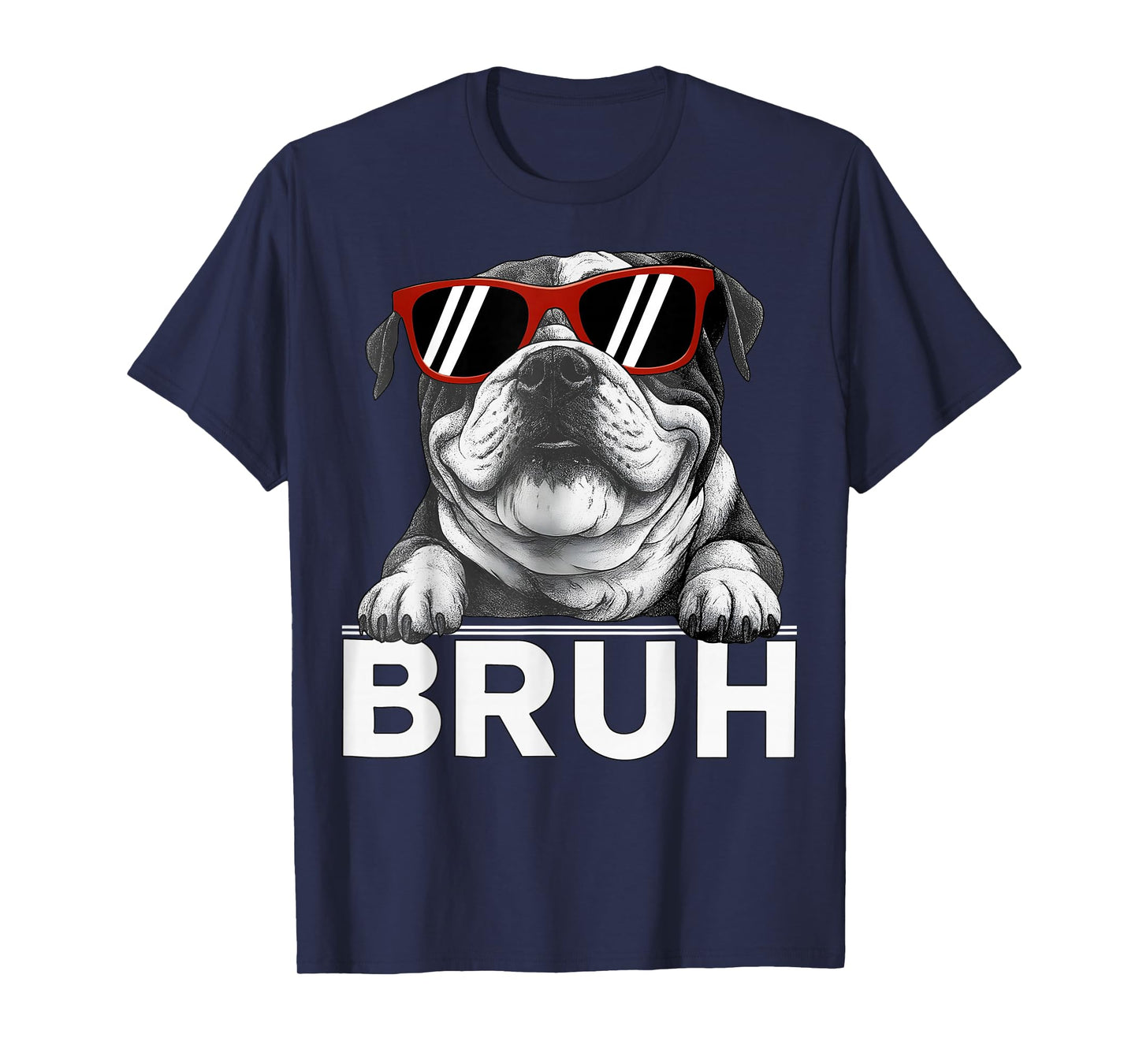 Vintage Retro Bruh Bulldog Meme Gift for Men Women Kid T-Shirt