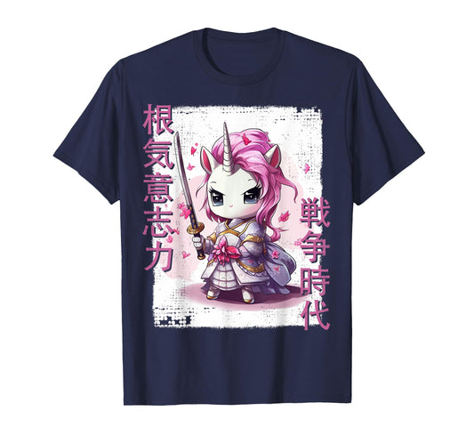 Samurai Unicorn Warrior Japanese Ninja Unicorn Kawaii T-Shirt