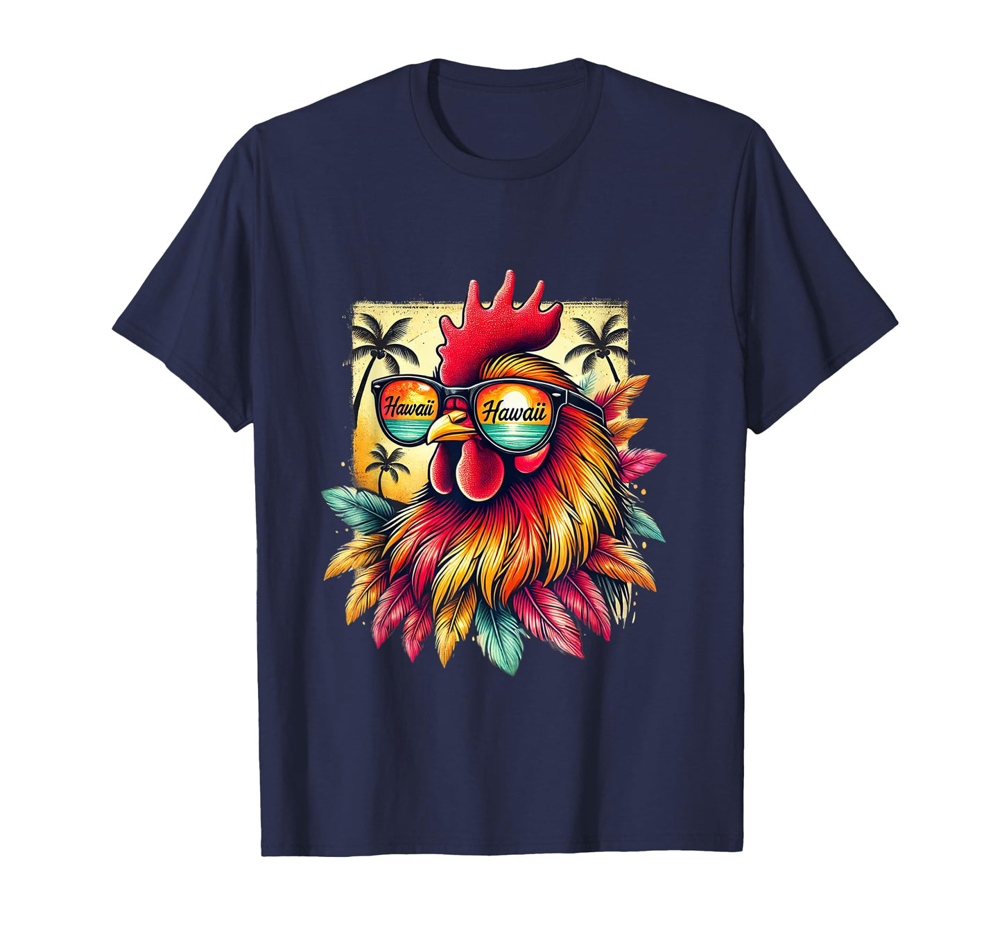 Chicken wearing Hawaii Sunglasses T-Shirt