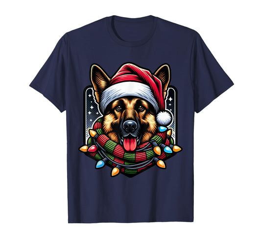 Christmas German Shepherd Xmas Shepherd Mom Dog Lover Womens T-Shirt