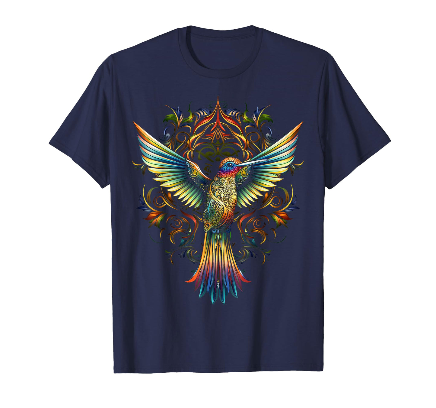 Hummingbird Art Abstract Animal Colroful Bird Hummindgbird T-Shirt