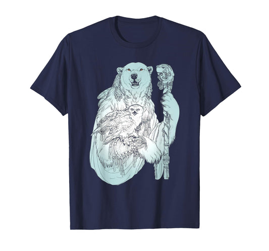 Bear Owl Viking Valhalla North Myths Celtic Symbols T-Shirt