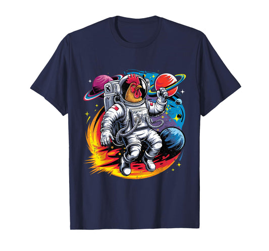 Astronaut Chicken Space Shirts Cosmic Galaxy Chicken Lover T-Shirt