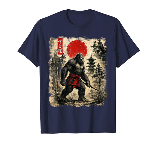Samurai Bigfoot Japanese Vintage Graphic Ukiyo-e Art T-Shirt