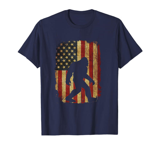 Vintage US Flag Bigfoot Tee Hide and Seek Champion Bigfoot Long Sleeve T-Shirt