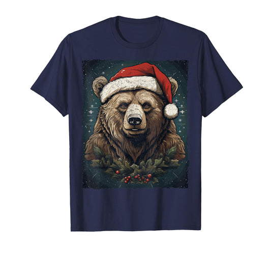Grizzly Bear Christmas T-Shirt