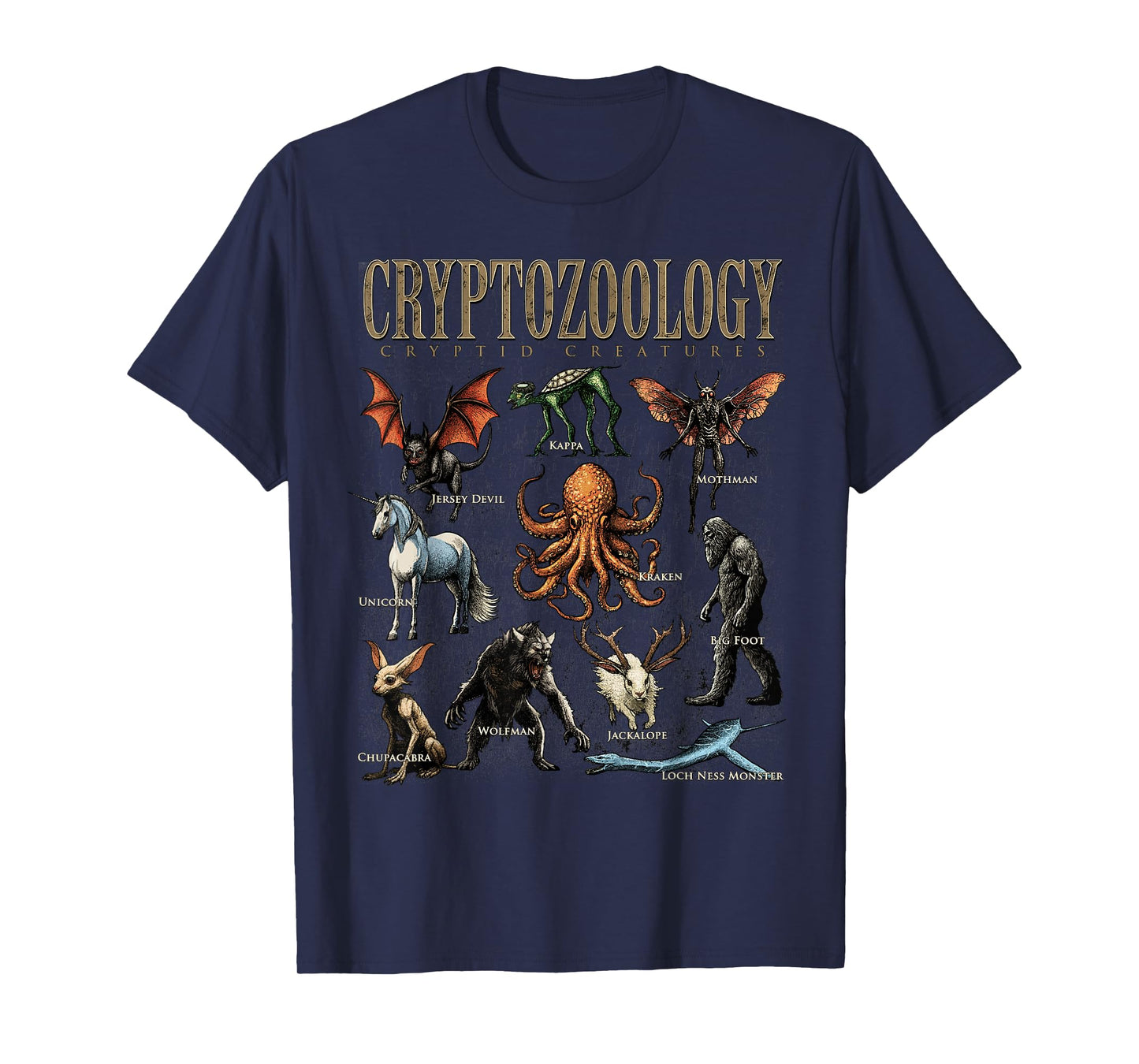 Cryptozoology Folklore Mythical Cryptid Creatures Monster T-Shirt