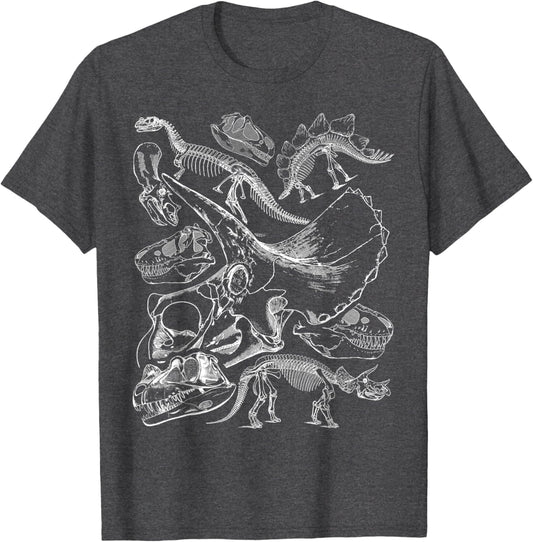 Dinosaur bones t-shirt, for dinosaur fans & paleontologists T-Shirt