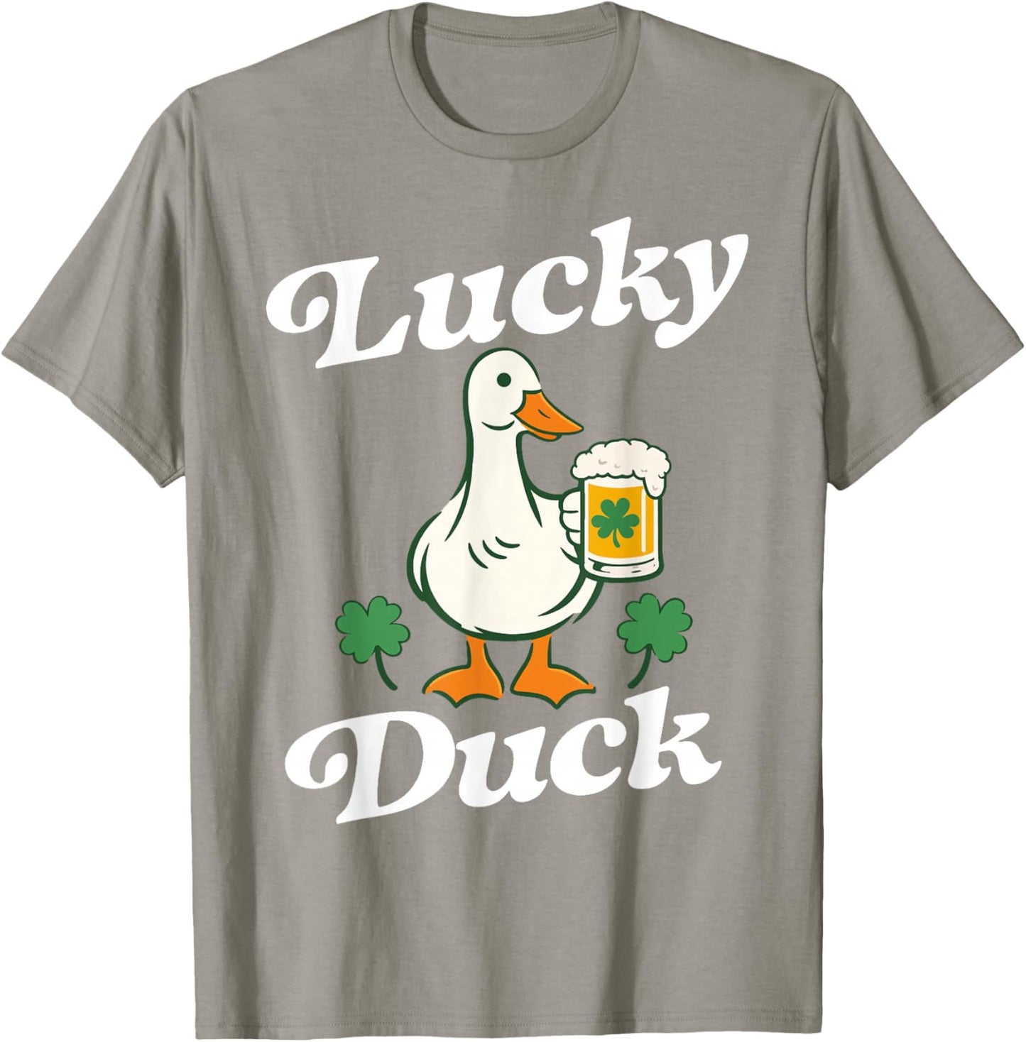 St Patrick's Day Lucky Duck Saint Paddy's Day Irish Beer T-Shirt T-Shirt - T-Shirt | Sand