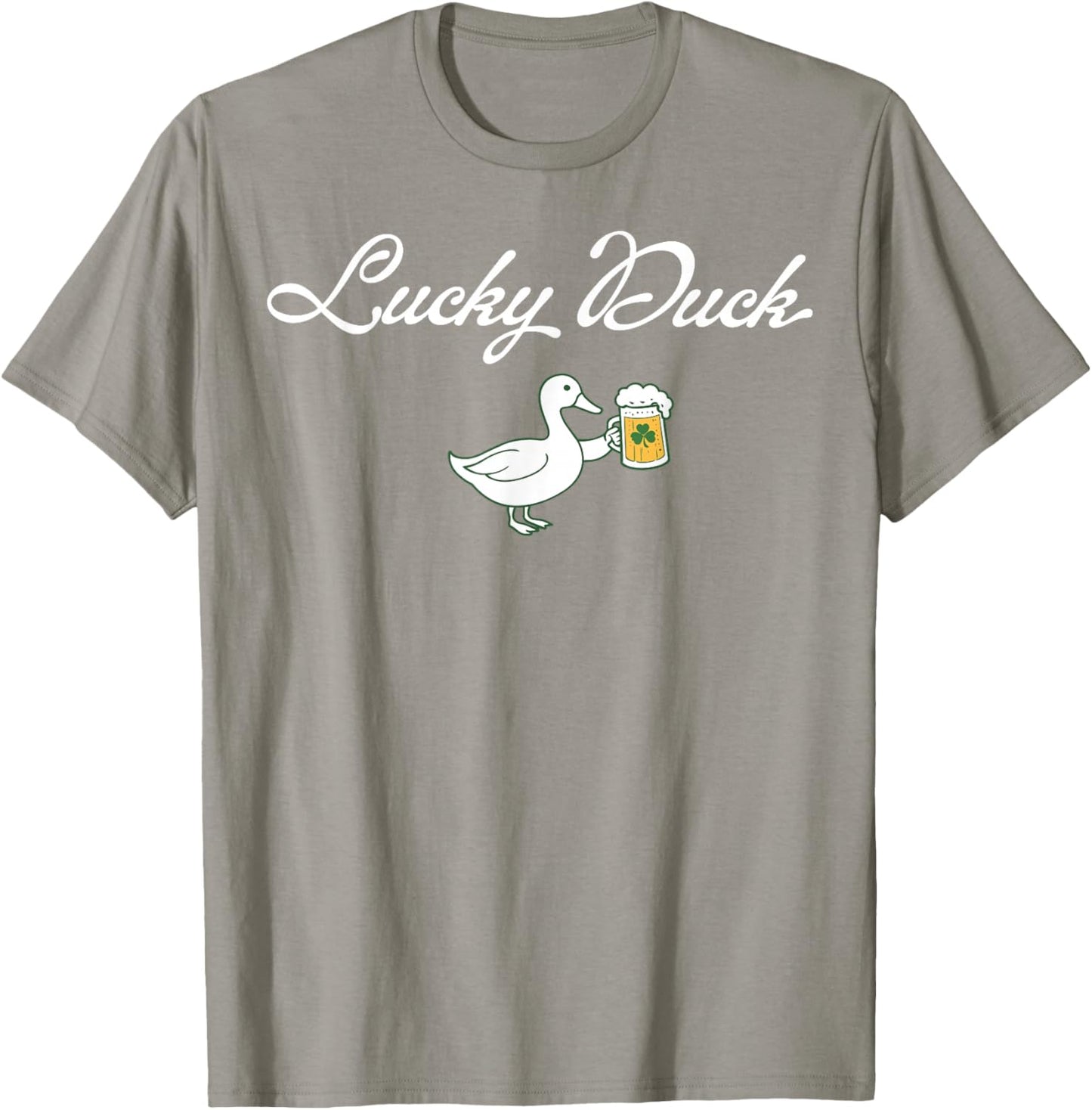 St Patrick's Day Lucky Duck Saint Paddy's Day Irish Beer T-Shirt T-Shirt - T-Shirt | Sand