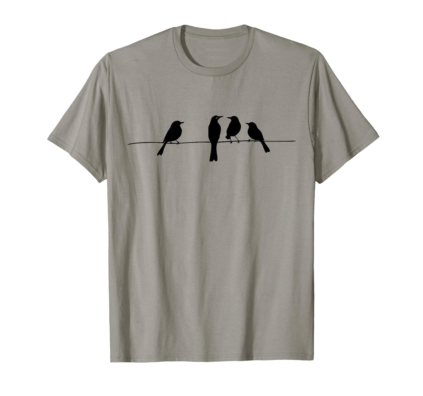 Minimalistic Birds On A Wire Outfit Bird and Animal Lovers T-Shirt