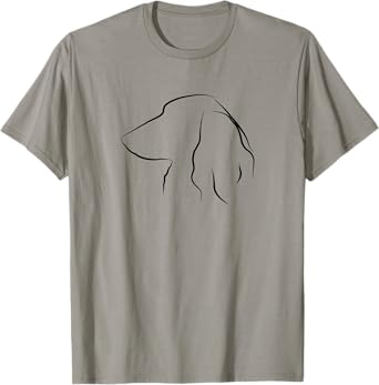 Long Haired Dachshund Line Art Black Sausage Dog Gift Daxie T-Shirt