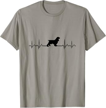 Heartbeat Dog - ECG Pulse Cocker Spaniel T-Shirt