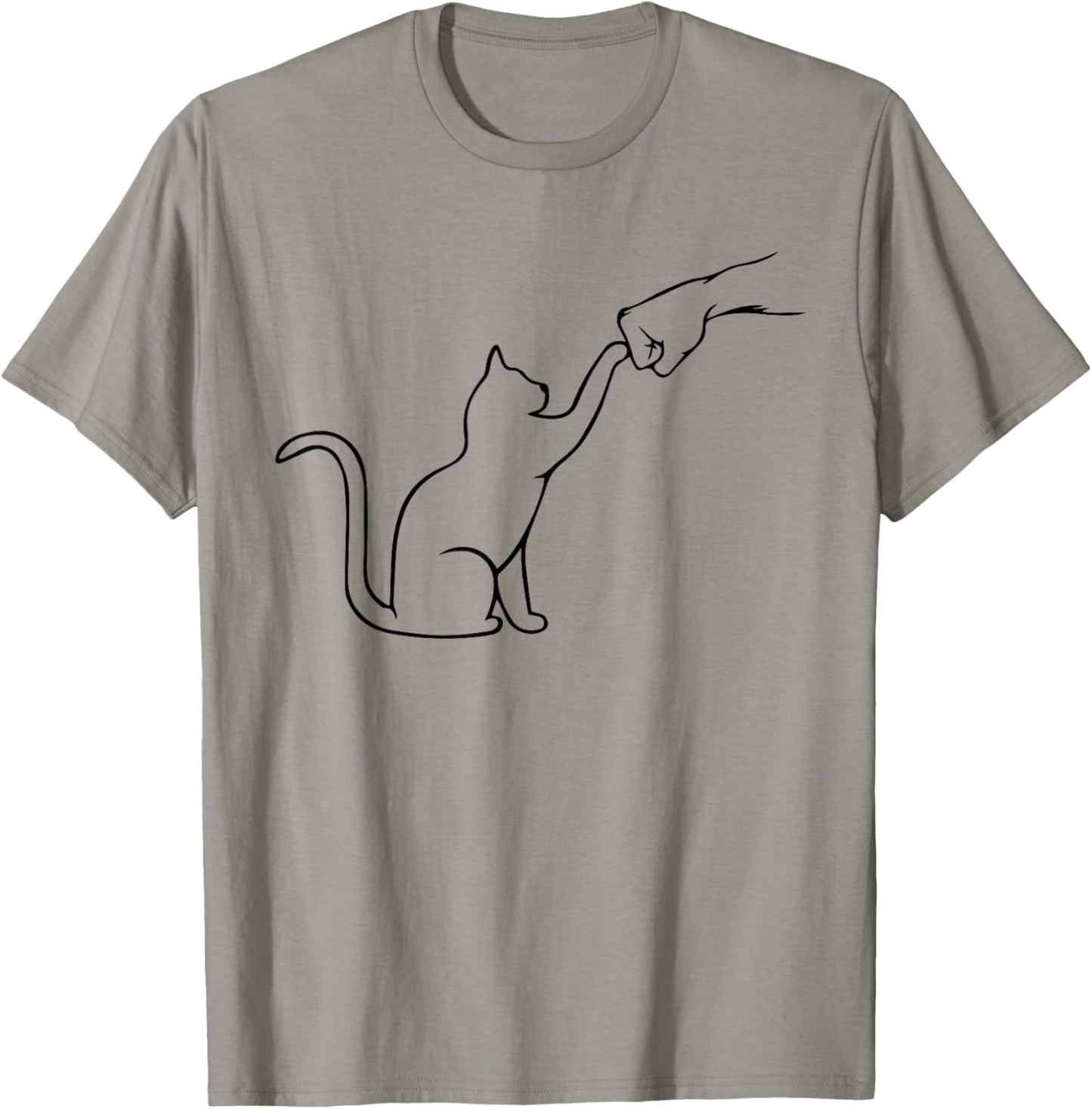 Cute Pet Tee I Love My Cat Best Friend Fist Bump Cat Lovers T-Shirt
