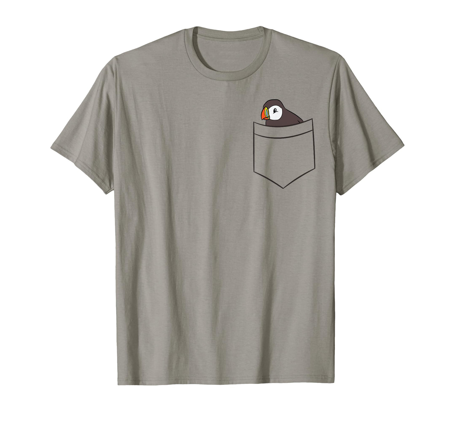 Puffin In The Pocket Seabird Iceland Pocket Puffin T-Shirt