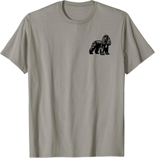 Dog Dad Mom Lover - Monochromatic Cocker Spaniel T-Shirt