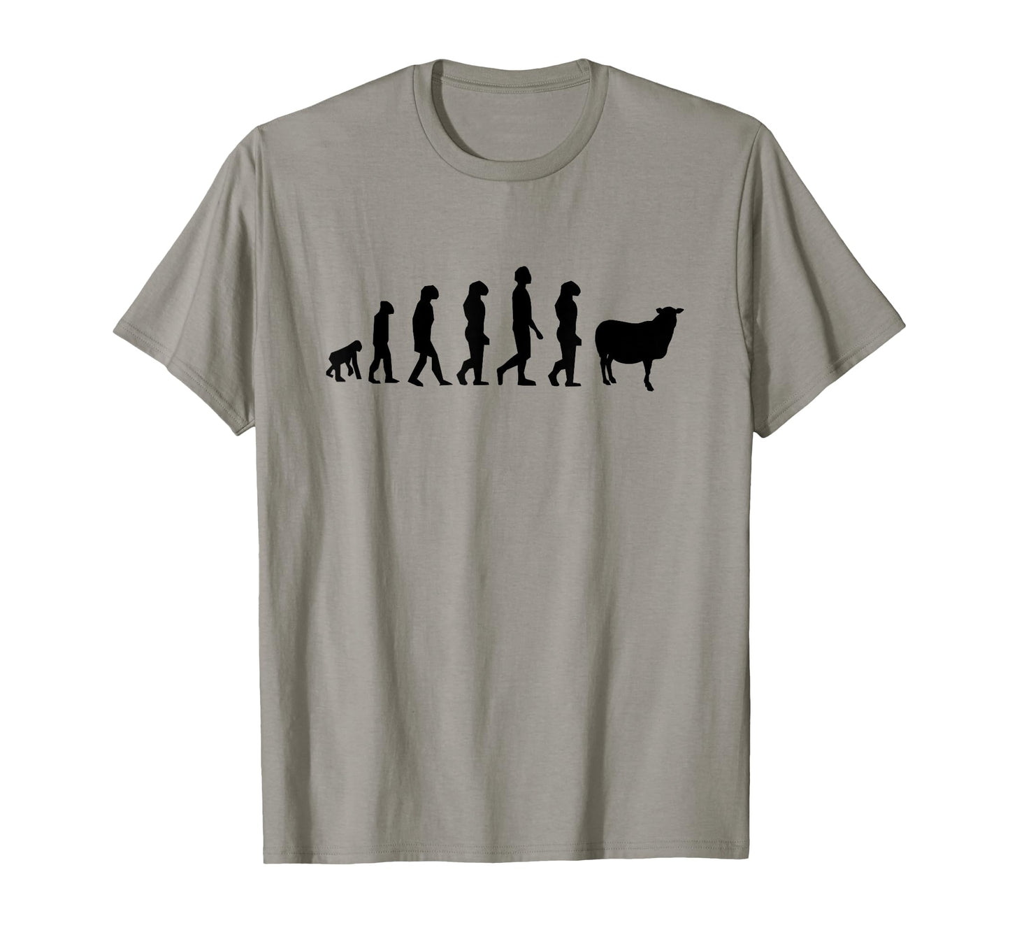Evolution Of Man Monkey Sheep Funny Political Meme T-Shirt