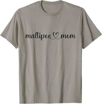 Dog Heart Love Maltipoo Mom T-Shirt