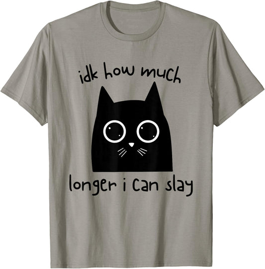 I Don't Know How Much Longer I Can Slay Funny Cat T-Shirt