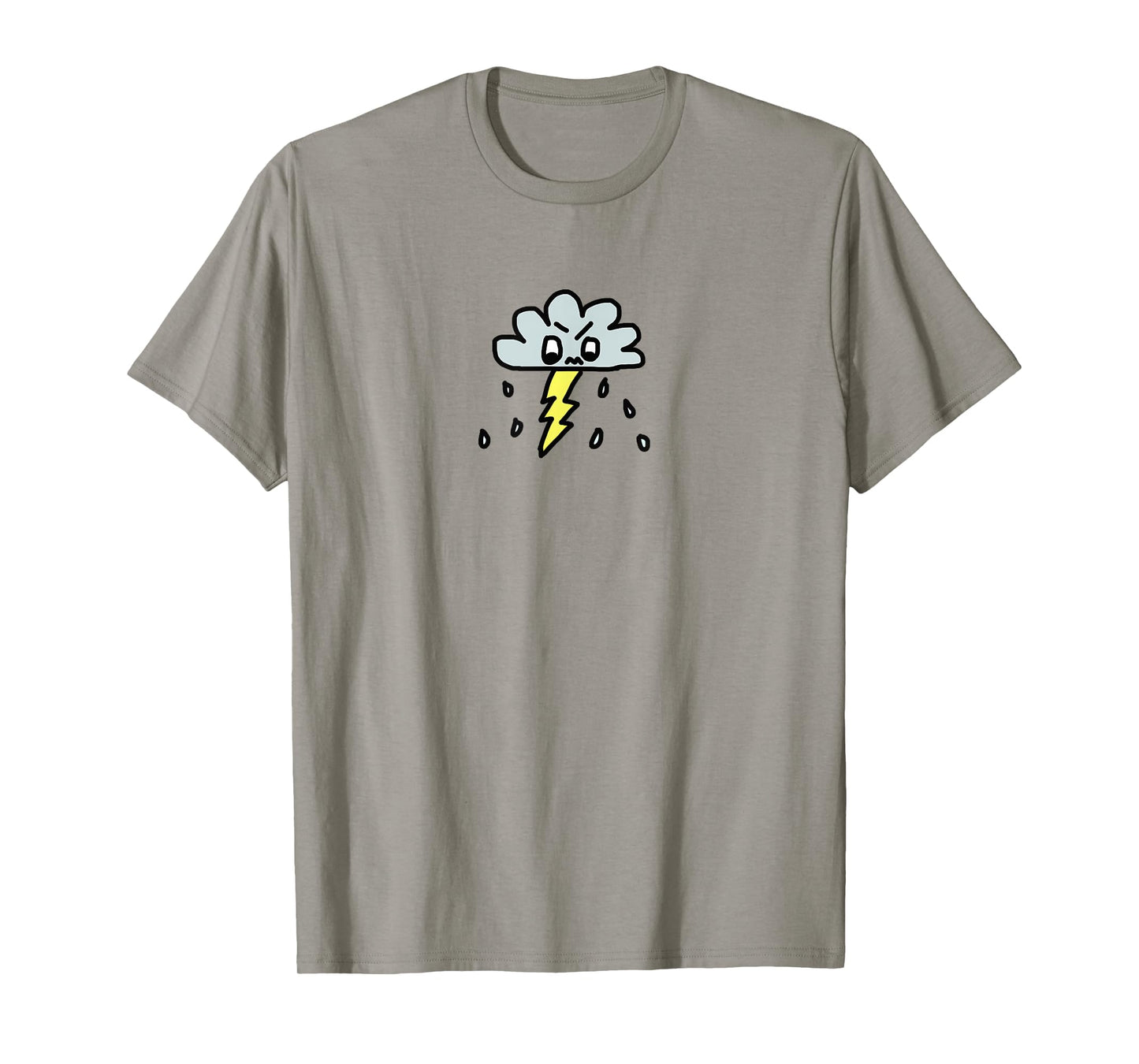 Funny Angry Rain Cloud with Lightning T-Shirt T-Shirt