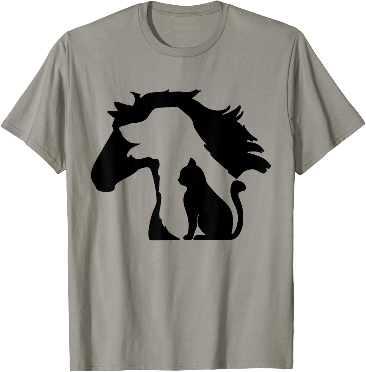 Cute Horse Dog Cat Lover Women Mother's Day T-Shirt