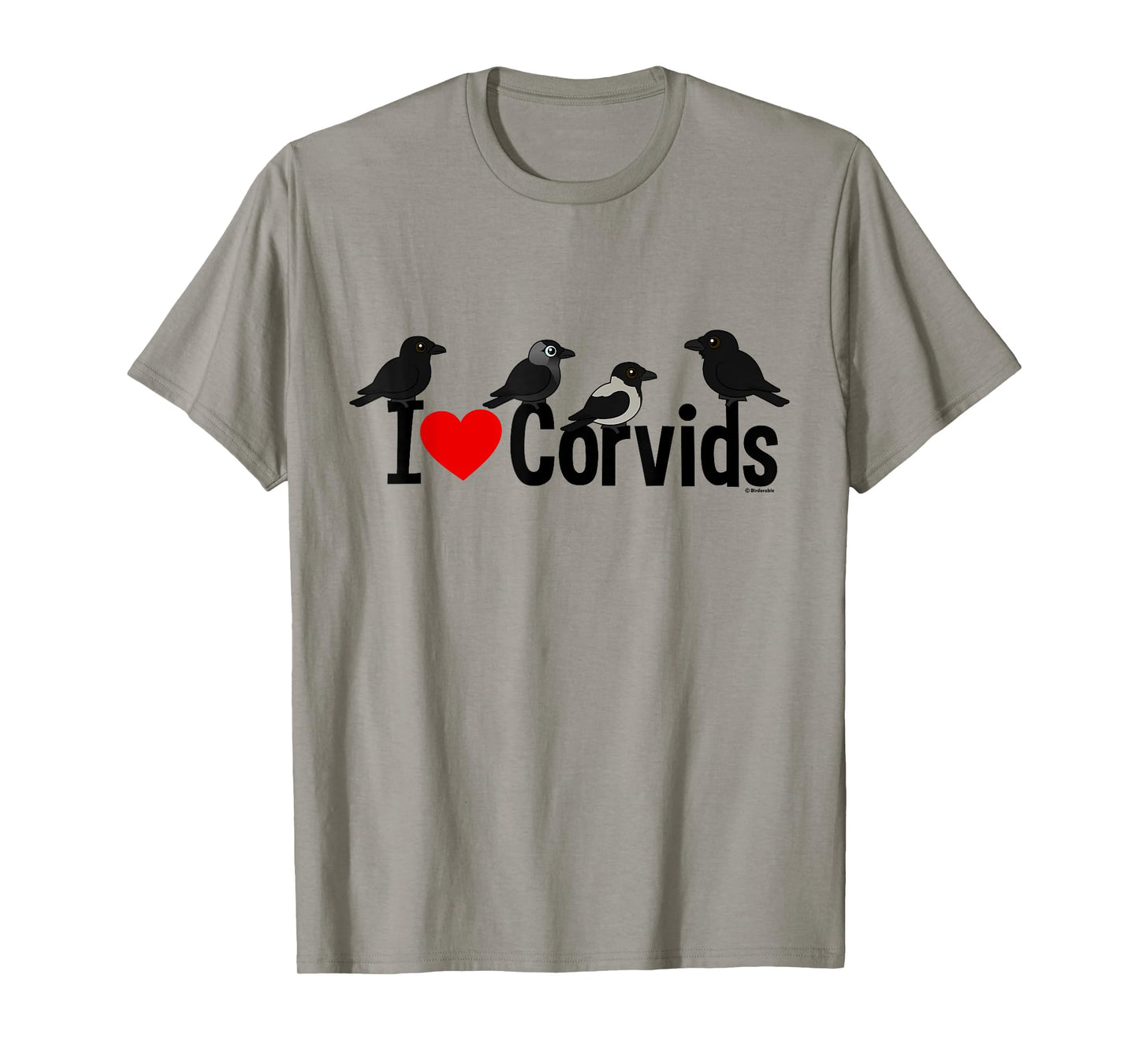 Crows, Ravens, Jackdaws! Cute I Love Corvids Cartoon T-Shirt