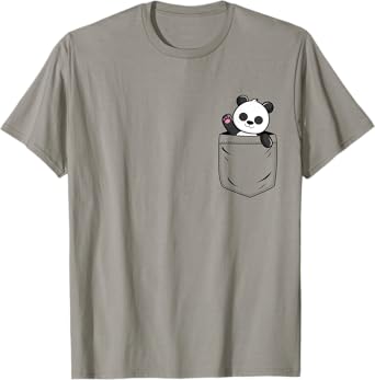 Panda Lovers Cute Funny Panda In Pocket T-Shirt