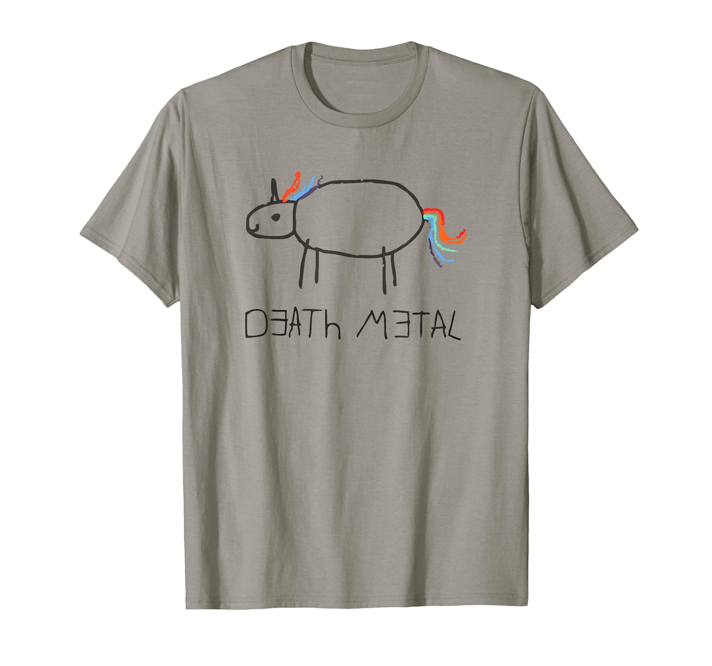 Funny Cute Death Metal Crayon Unicorn T-Shirt