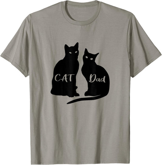 Cat Dad Black Cat Animal T-Shirt