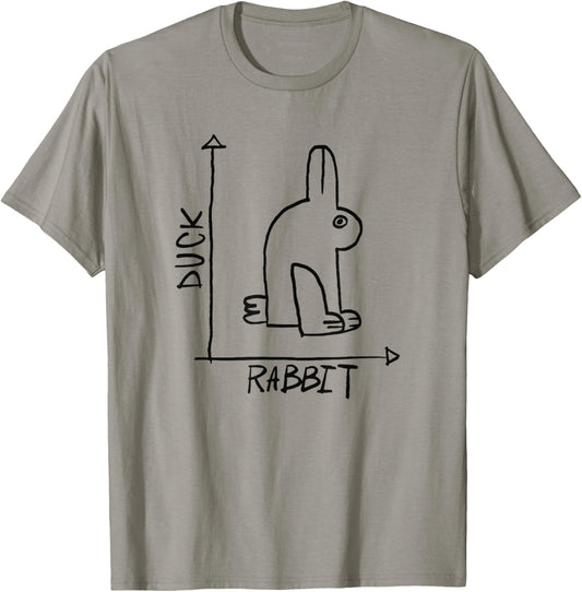 Funny Science Nerd Duck Rabbit Physics Math Geek Gift Short Sleeve T-Shirt