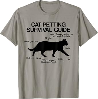 Funny Saying Cat Owner Petting Guide Cat Lover Gift T-Shirt for Men Women