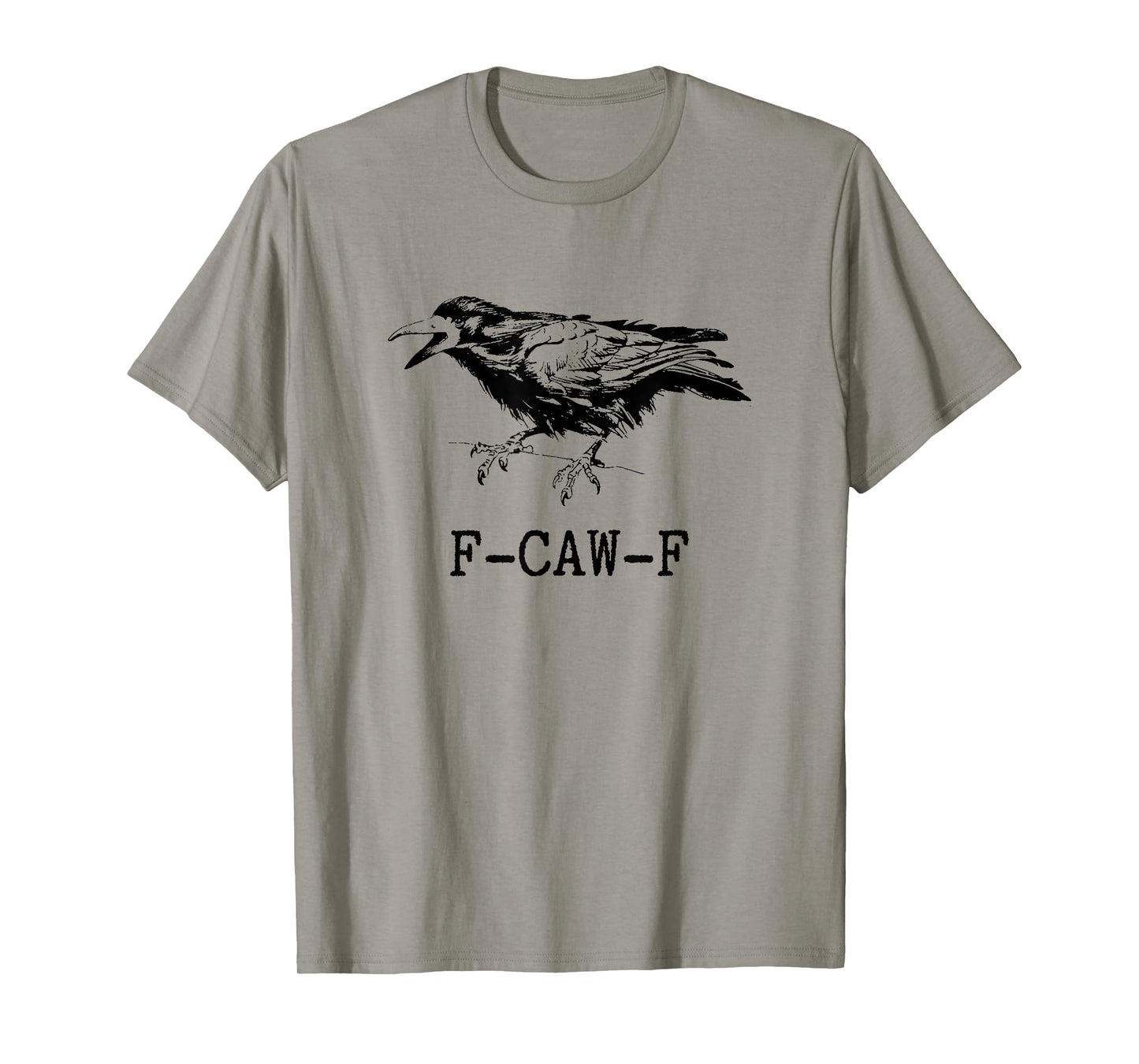 Vintage F-Caw-F Black Bird Pun Black FCAWF Crow T-Shirt
