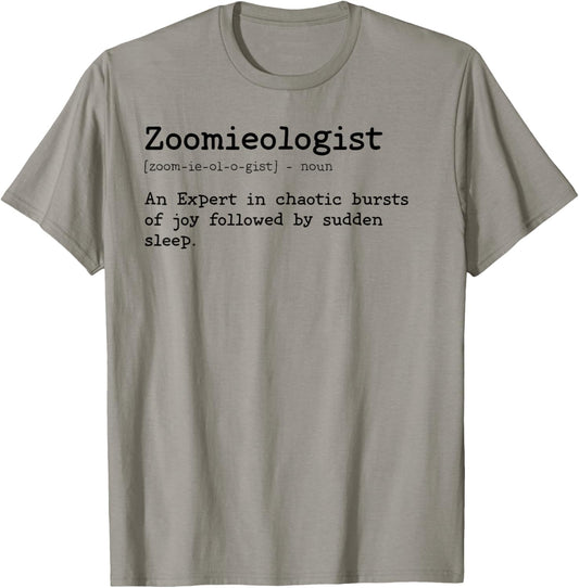 Funny Made-Up Definition Zoomieologist Pun dog lovers T-Shirt