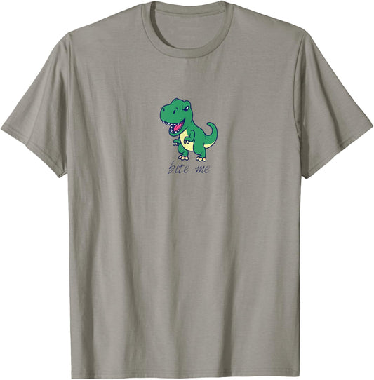 Dinosaur Dino T-Rex Bite Me Saying T-Shirt