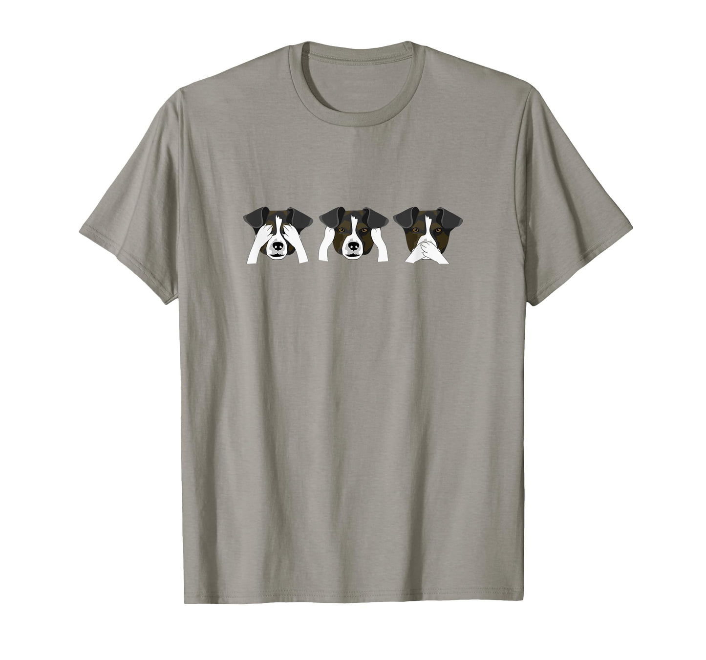See no evil, Hear No Evil Speak No evil Dog Tshirts Funny T-Shirt for Men Women Girls Kids
