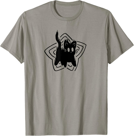 Y2K 90s Cute Scary Scared Cat Tomcat T-Shirt