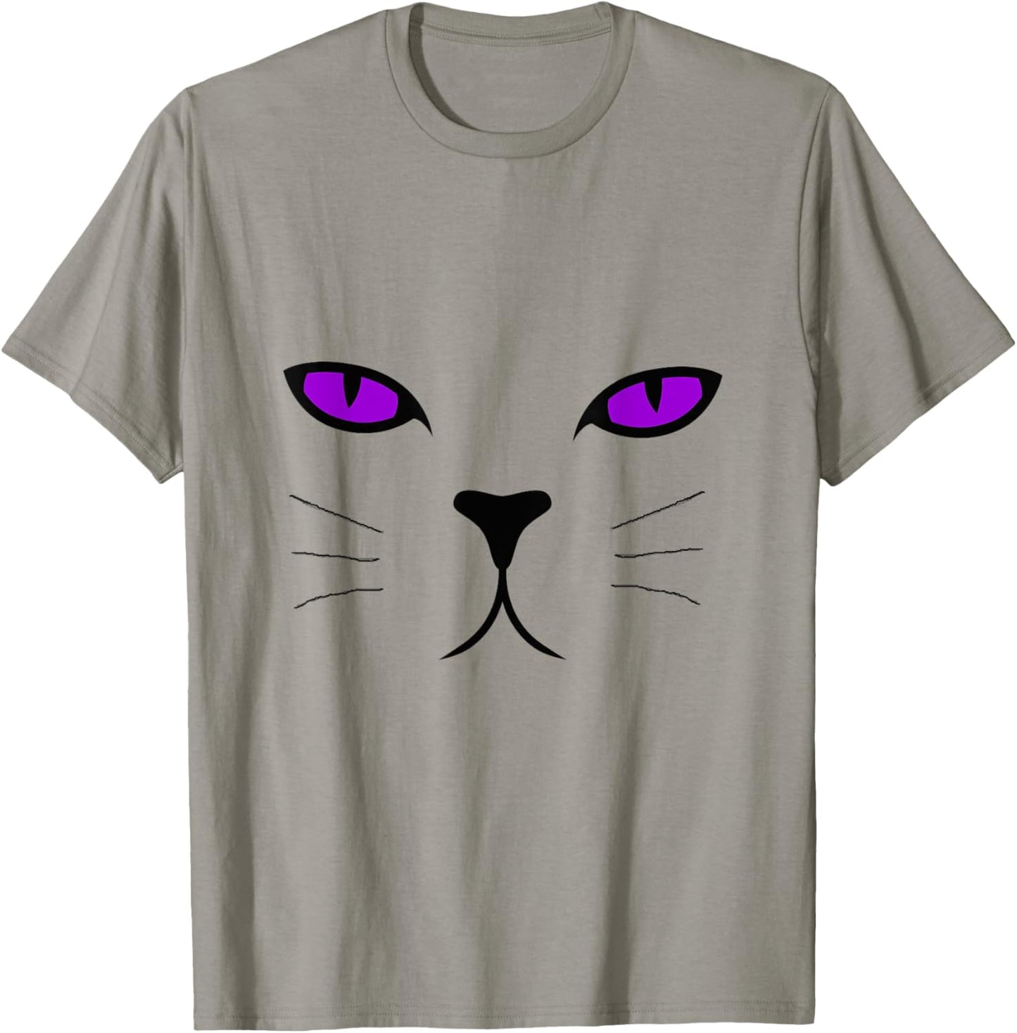 Giant Cat Face Purple Eyes Halloween Costume Shirt