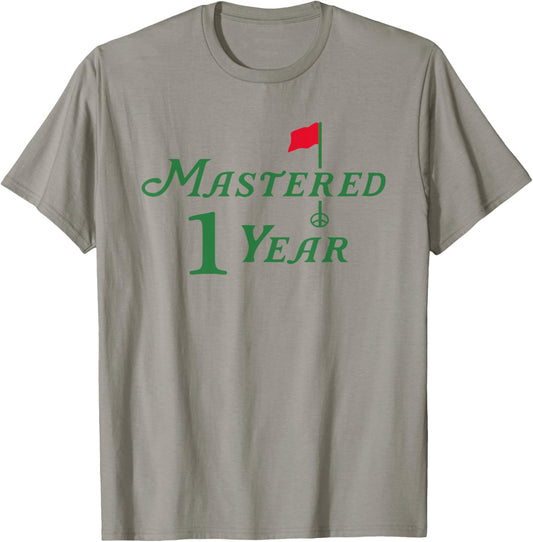 Mastered 1 Year Birthday, Boys Golf, 1st Birthday T-Shirt