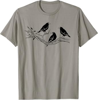 Cool Crow T-Shirt Bird Watching Shirt Raven Birding Gift Tee T-Shirt
