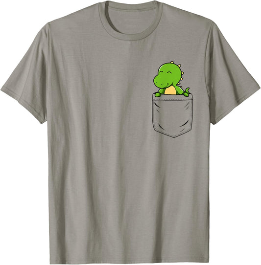 Dinosaur Lovers Cute Funny Dinosaur In Pocket T-Shirt